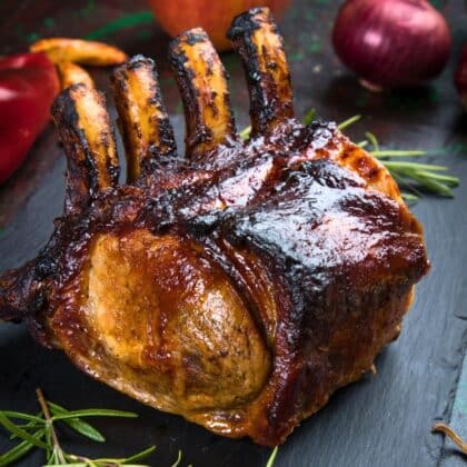 Berkshire Pork 8 Bone Frenched Loin Rack Roast (1 Rack - 7/8lbs.)